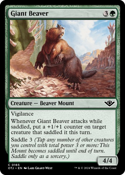 画像1: 【ENG】巨大ビーバー/Giant Beaver[MTG_OTJ_0165_C] (1)