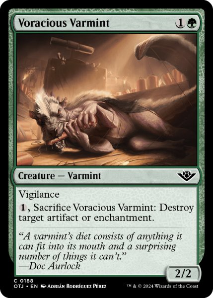 画像1: 【ENG】大食の匪獣/Voracious Varmint[MTG_OTJ_0188_C] (1)