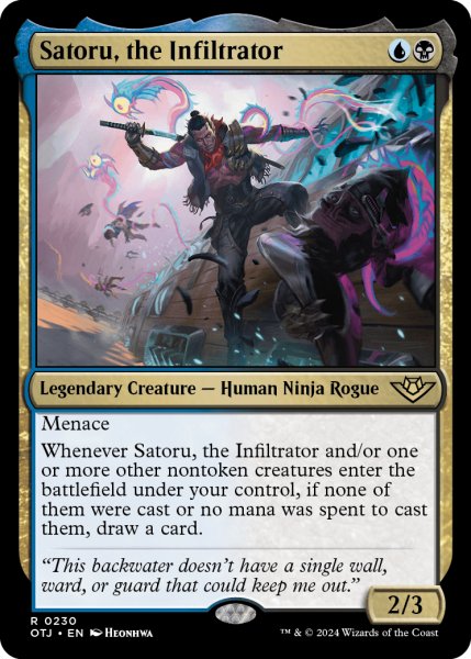 画像1: 【ENG】潜入者、悟/Satoru, the Infiltrator[MTG_OTJ_0230_R] (1)