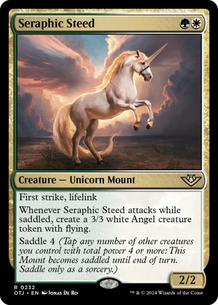 画像1: 【ENG】熾天使の馬/Seraphic Steed[MTG_OTJ_0232_R] (1)