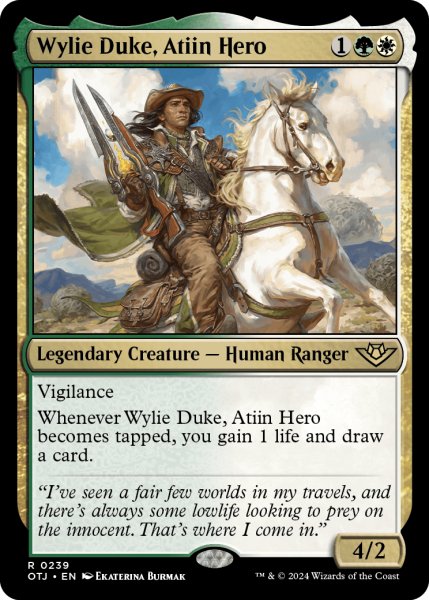 画像1: 【ENG】アティインの英雄、ワイリー・デューク/Wylie Duke, Atiin Hero[MTG_OTJ_0239_R] (1)