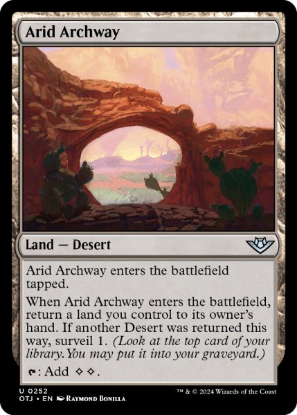 画像1: 【ENG】乾燥地帯のアーチ道/Arid Archway[MTG_OTJ_0252_U] (1)