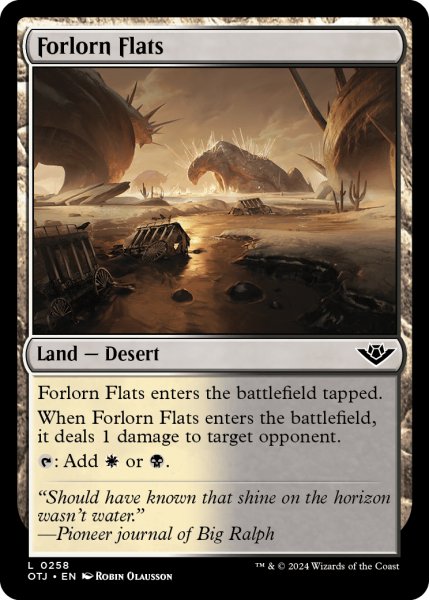 画像1: 【ENG】荒れ果てた干潟/Forlorn Flats[MTG_OTJ_0258_C] (1)