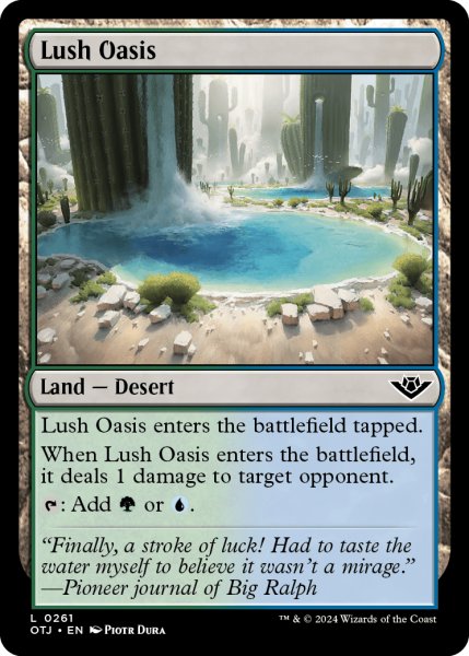 画像1: 【ENG】瑞々しいオアシス/Lush Oasis[MTG_OTJ_0261_C] (1)