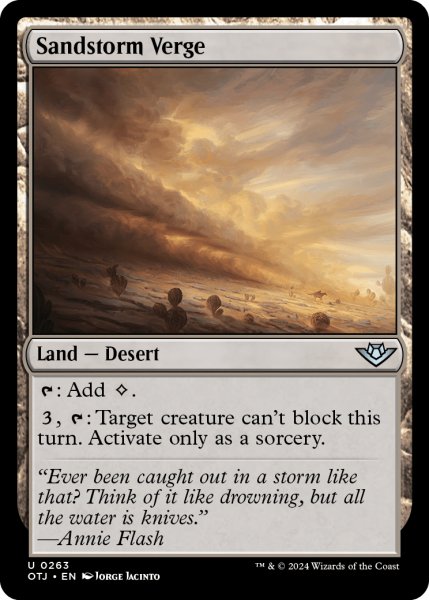 画像1: 【ENG】砂嵐の境界/Sandstorm Verge[MTG_OTJ_0263_U] (1)