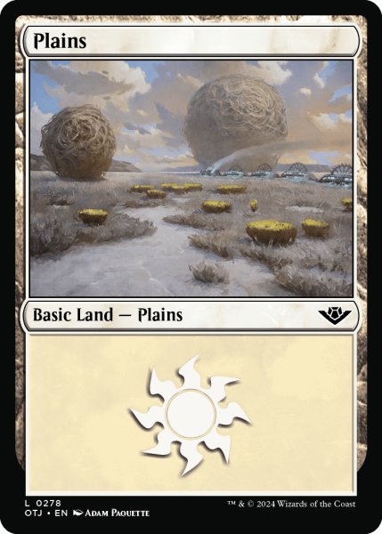 画像1: 【ENG】平地/Plains[MTG_OTJ_0278_L] (1)