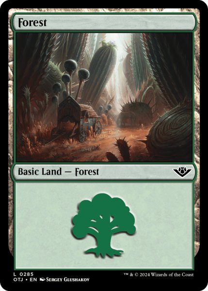 画像1: 【ENG】森/Forest[MTG_OTJ_0285_L] (1)