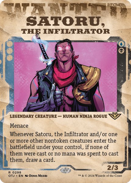 画像1: 【ENG】潜入者、悟/Satoru, the Infiltrator[MTG_OTJ_0298_R] (1)