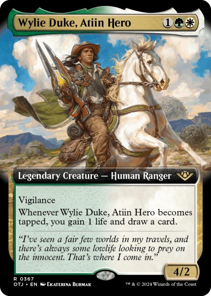 画像1: 【ENG】アティインの英雄、ワイリー・デューク/Wylie Duke, Atiin Hero[MTG_OTJ_0367_R] (1)