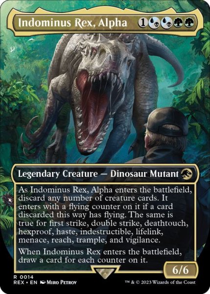 画像1: 【ENG】君臨するもの、インドミナス・レックス/Indominus Rex, Alpha[MTG_REX_0014R] (1)