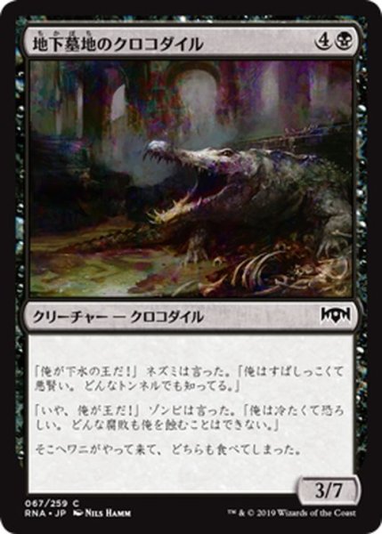 画像1: 【JPN】地下墓地のクロコダイル/Catacomb Crocodile[MTG_RNA_067C] (1)