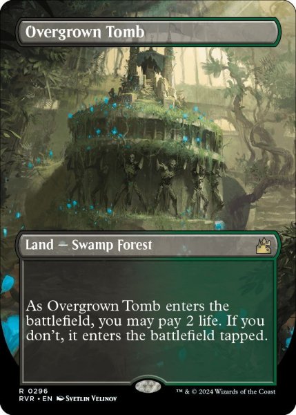 画像1: 【ENG】■Borderless■草生した墓/Overgrown Tomb[MTG_RVR_0296_R] (1)