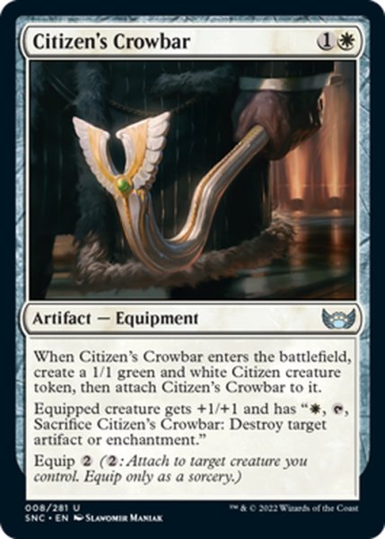 画像1: 【ENG】市民の鉄梃/Citizen's Crowbar[MTG_SNC_008U] (1)