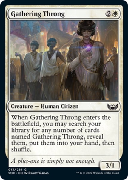 画像1: 【ENG】集まる群衆/Gathering Throng[MTG_SNC_013C] (1)