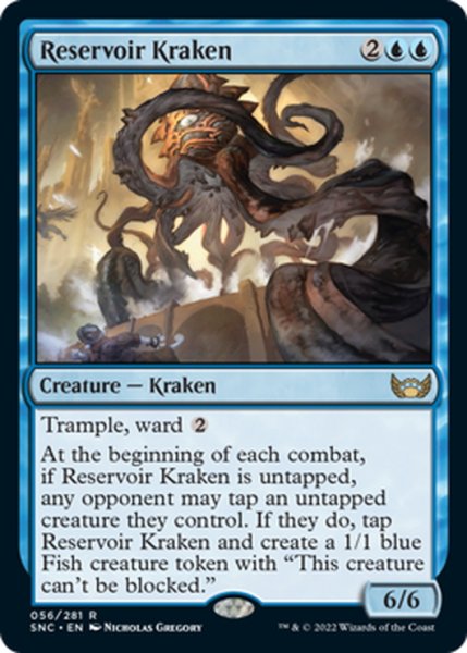 画像1: 【ENG】溜め池のクラーケン/Reservoir Kraken[MTG_SNC_056R] (1)