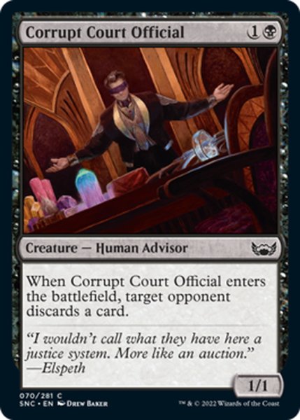 画像1: 【ENG】堕落した廷臣/Corrupt Court Official[MTG_SNC_070C] (1)