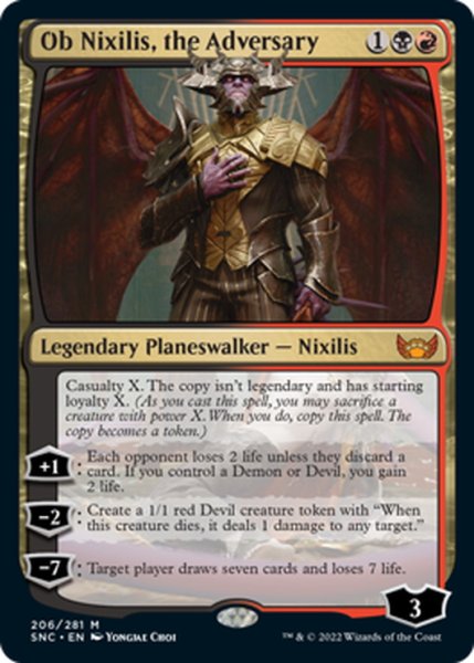 画像1: 【ENG】敵対するもの、オブ・ニクシリス/Ob Nixilis, the Adversary[MTG_SNC_206M] (1)