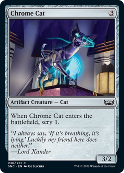 画像1: 【ENG】金属猫/Chrome Cat[MTG_SNC_236C] (1)