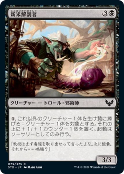 画像1: 【JPN】新米解剖者/Novice Dissector[MTG_STX_079C] (1)