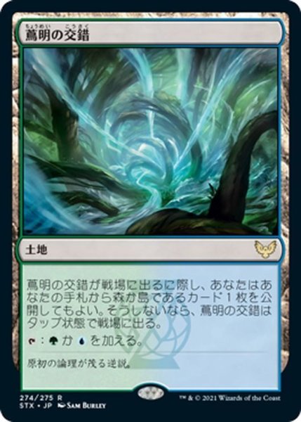 画像1: 【JPN】蔦明の交錯/Vineglimmer Snarl[MTG_STX_274R] (1)