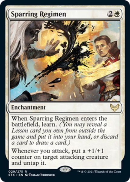 画像1: 【ENG】戦闘講習/Sparring Regimen[MTG_STX_029R] (1)