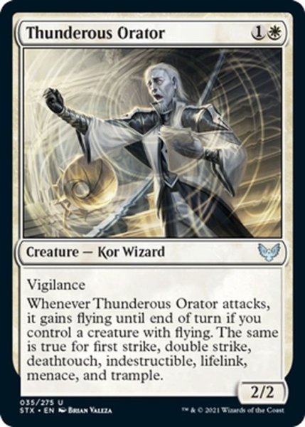 画像1: 【ENG】轟く語り部/Thunderous Orator[MTG_STX_035U] (1)