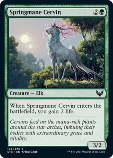 画像1: 【ENG】春たてがみのサーヴィン/Springmane Cervin[MTG_STX_144C] (1)