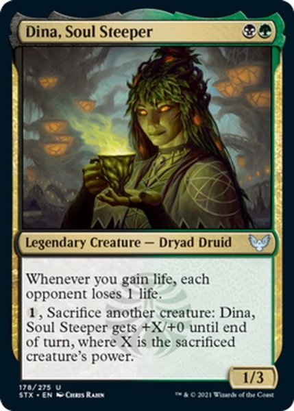 画像1: 【ENG】魂浸し、ダイナ/Dina, Soul Steeper[MTG_STX_178U] (1)