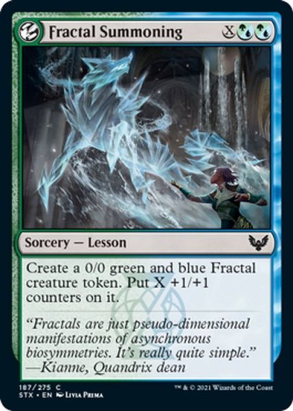 画像1: 【ENG】フラクタル召喚学/Fractal Summoning[MTG_STX_187C] (1)