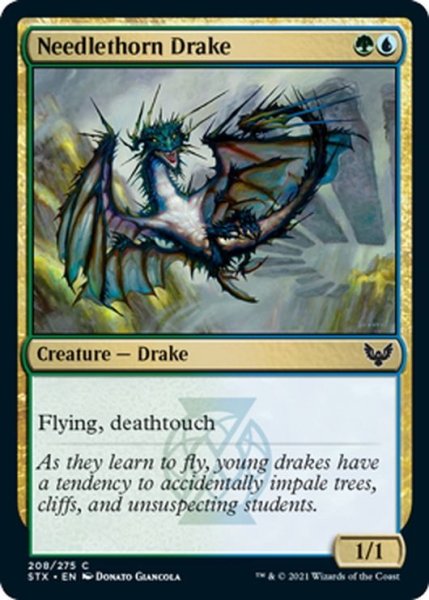 画像1: 【ENG】針棘ドレイク/Needlethorn Drake[MTG_STX_208C] (1)