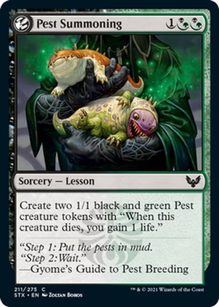 画像1: 【ENG】害獣召喚学/Pest Summoning[MTG_STX_211C] (1)