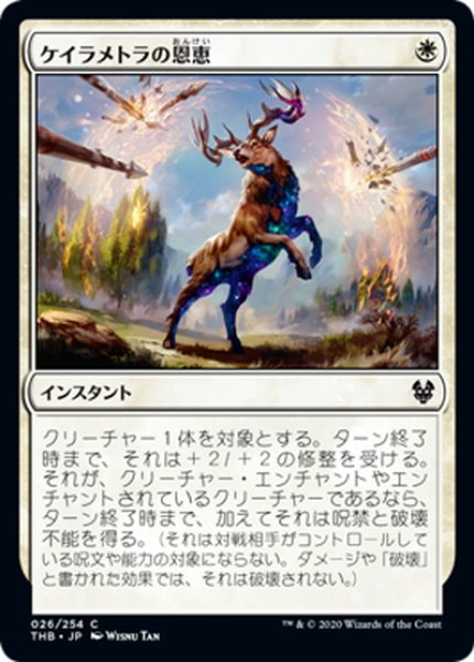 画像1: 【JPN】ケイラメトラの恩恵/Karametra's Blessing[MTG_THB_026C] (1)