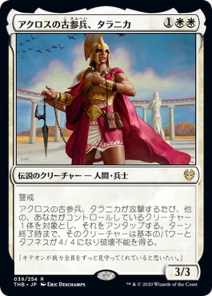 画像1: 【JPN】アクロスの古参兵、タラニカ/Taranika, Akroan Veteran[MTG_THB_039R] (1)