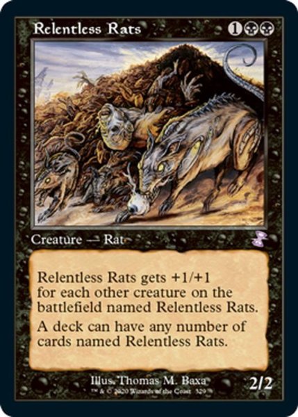 画像1: 【ENG】執拗なネズミ/Relentless Rats[MTG_TSR_329B] (1)