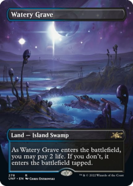 画像1: 【ENG】★Foil★湿った墓/Watery Grave[MTG_UNF_278R] (1)