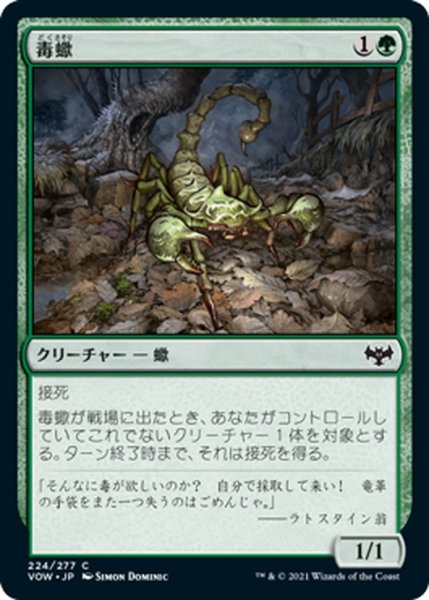 画像1: 【JPN】毒蠍/Toxic Scorpion[MTG_VOW_224C] (1)