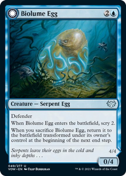 画像1: 【ENG】生物光の卵/生物光の海蛇/Biolume Egg/Biolume Serpent[MTG_VOW_049U] (1)