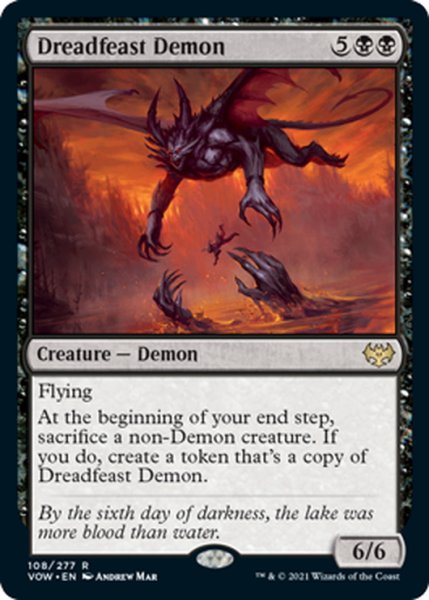 画像1: 【ENG】戦慄宴の悪魔/Dreadfeast Demon[MTG_VOW_108R] (1)