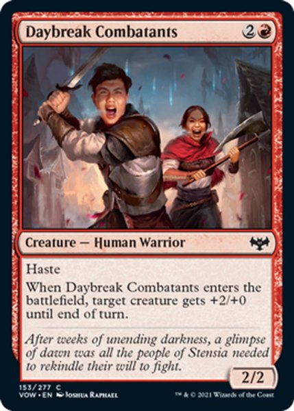 画像1: 【ENG】夜明けの戦闘員/Daybreak Combatants[MTG_VOW_153C] (1)