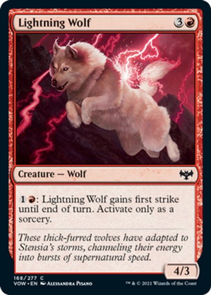 画像1: 【ENG】稲妻狼/Lightning Wolf[MTG_VOW_168C] (1)