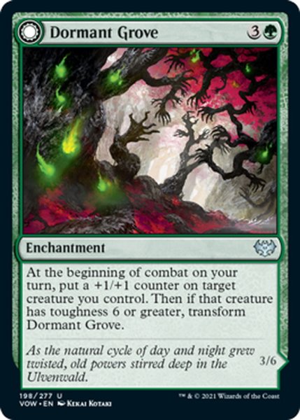 画像1: 【ENG】休樹林帯/節くれの樹林徘徊者/Dormant Grove/Gnarled Grovestrider[MTG_VOW_198U] (1)