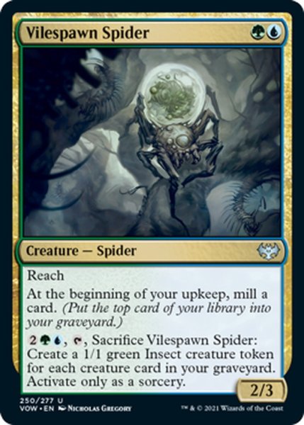 画像1: 【ENG】堕落産みの蜘蛛/Vilespawn Spider[MTG_VOW_250U] (1)