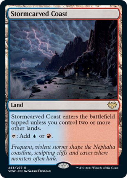 画像1: 【ENG】嵐削りの海岸/Stormcarved Coast[MTG_VOW_265R] (1)