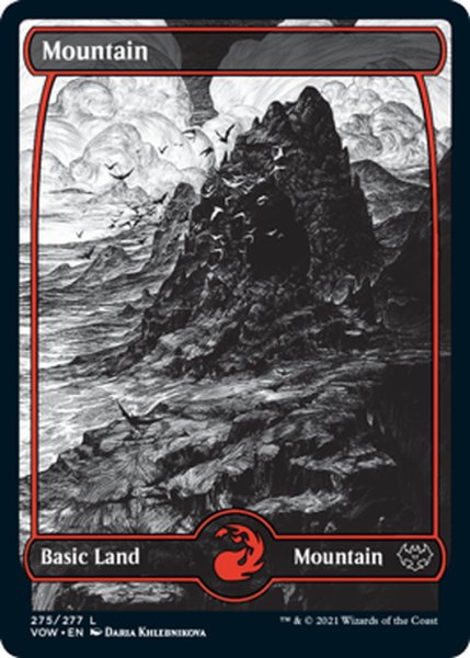 画像1: 【ENG】★Foil★山/Mountain[MTG_VOW_275L] (1)