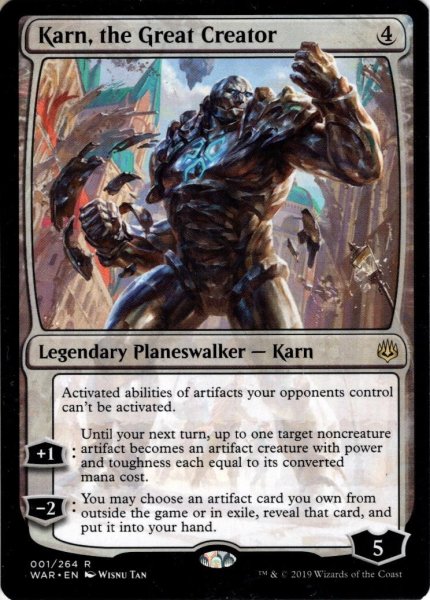 画像1: 【ENG】大いなる創造者、カーン/Karn, the Great Creator[MTG_WAR_001R] (1)