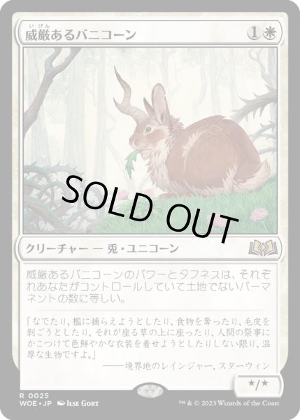 画像1: 【JPN】★Foil★威厳あるバニコーン/Regal Bunnicorn[MTG_WOE_0025_R] (1)