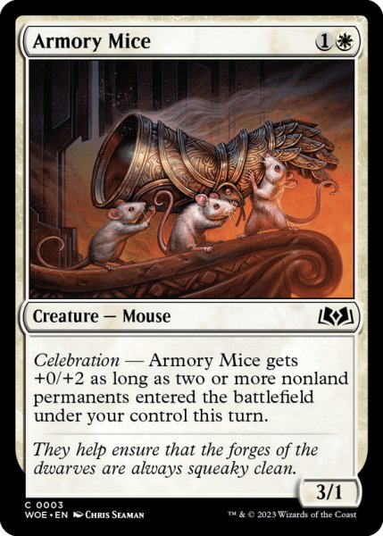 画像1: 【ENG】武器庫のネズミ/Armory Mice[MTG_WOE_0003_C] (1)