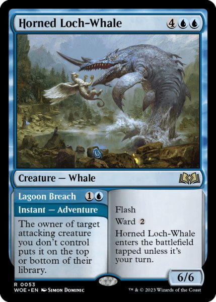 画像1: 【ENG】有角の湖鯨/Horned Loch-Whale[MTG_WOE_0053_R] (1)