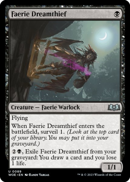 画像1: 【ENG】フェアリーの夢泥棒/Faerie Dreamthief[MTG_WOE_0089_U] (1)