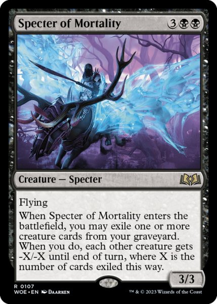 画像1: 【ENG】必滅の死霊/Specter of Mortality[MTG_WOE_0107_R] (1)